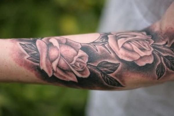 Black Rose Tattoo On Arm