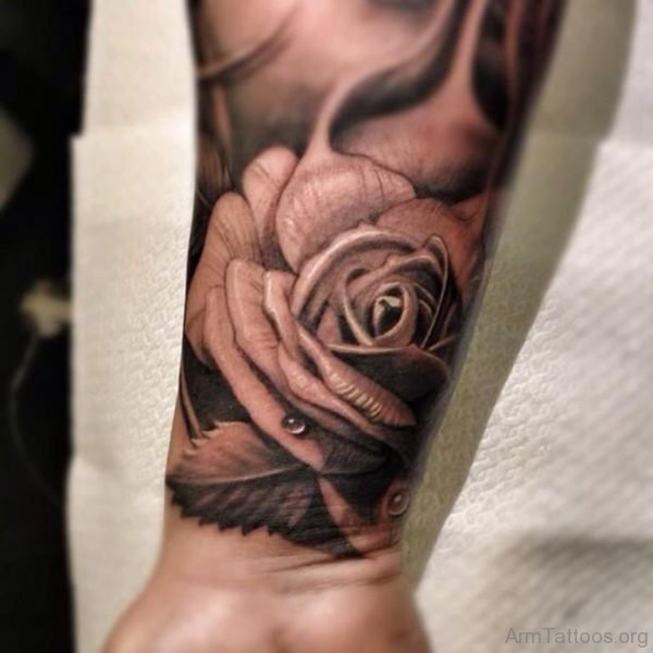 Black Rose Tattoo On Wrist