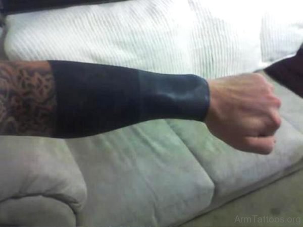 Black Tattoo On Arm Pic 