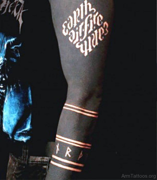 Black Tattoo On Arm Picture 