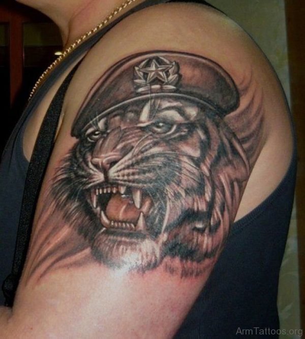 Black Tiger Tattoo Design