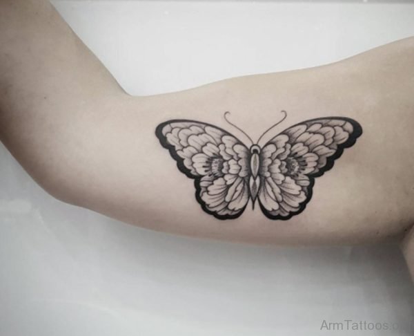 Blackwork Butterfly Tattoo