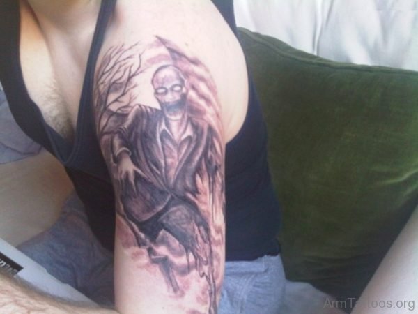 Bleeding Zombie Man Tattoo 