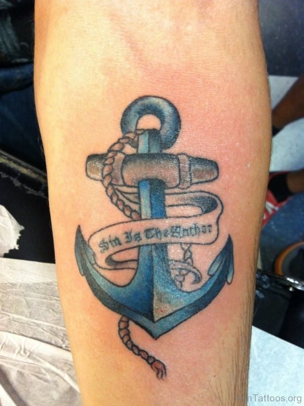 Blue Anchor Tattoo