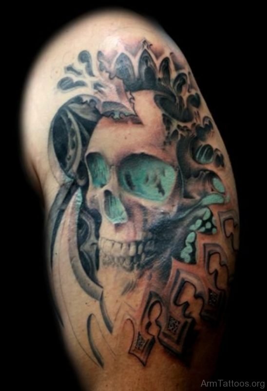 Blue Eyes Skull Tattoo