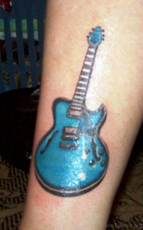 Blue Guitar Tattoo