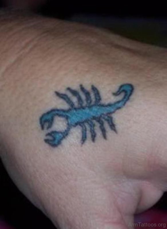 Blue Scorpion Tattoo 