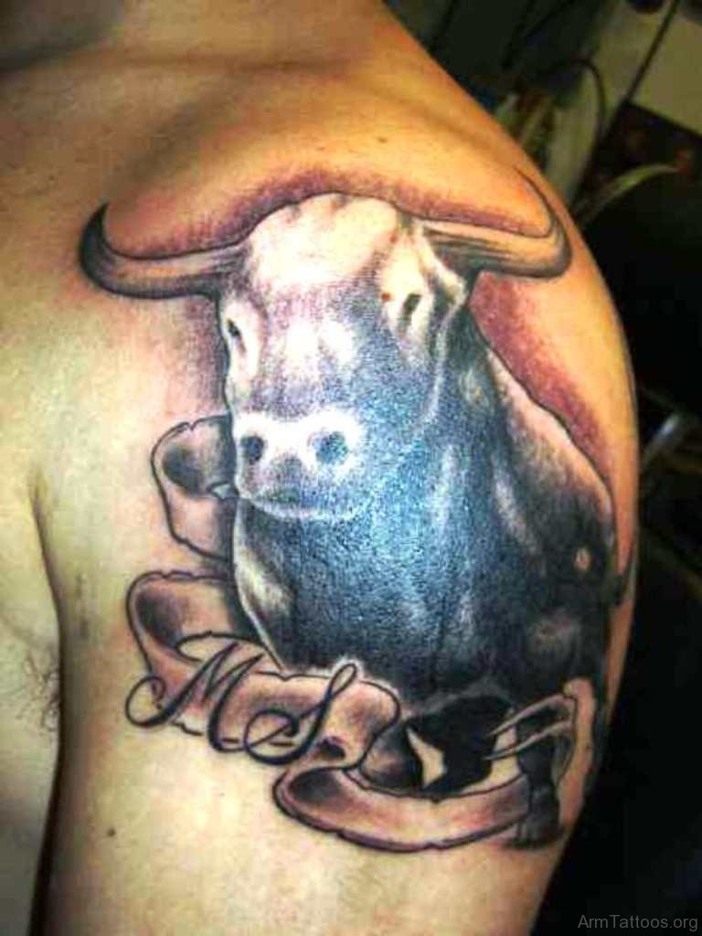 52 Great Looking Bull Tattoos For Arm