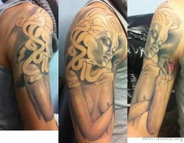 Brilliant Medusa Tattoo On Arm 