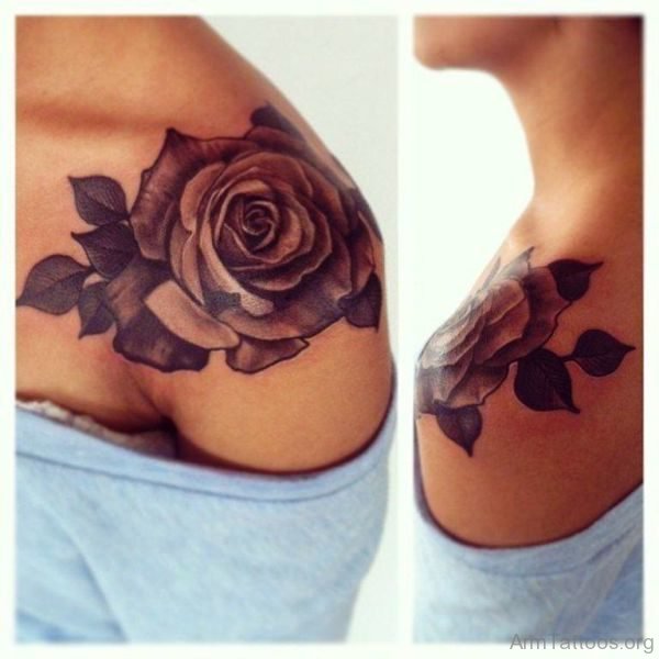 Brown Rose Tattoo
