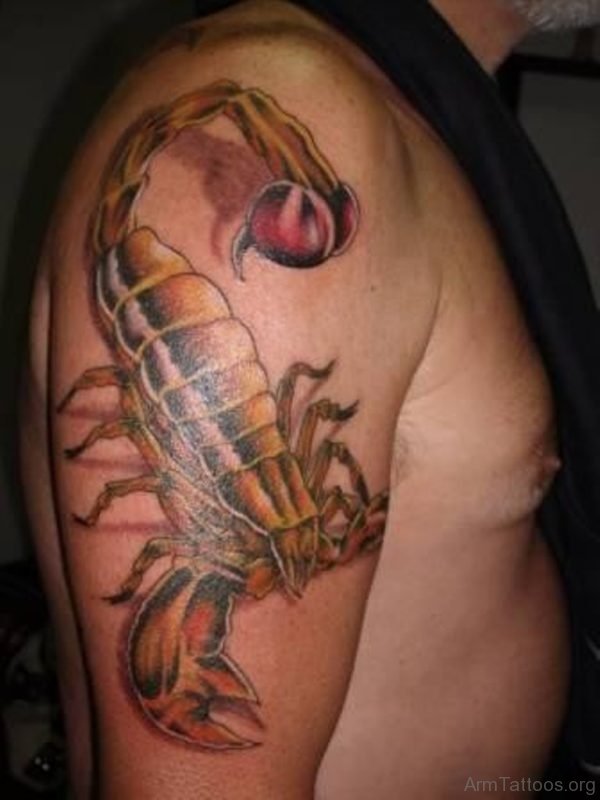 Brown Scorpion Tattoo