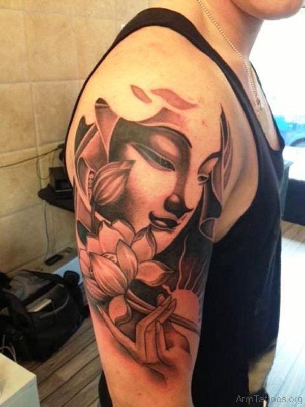Buddha And Lotus Tattoo 
