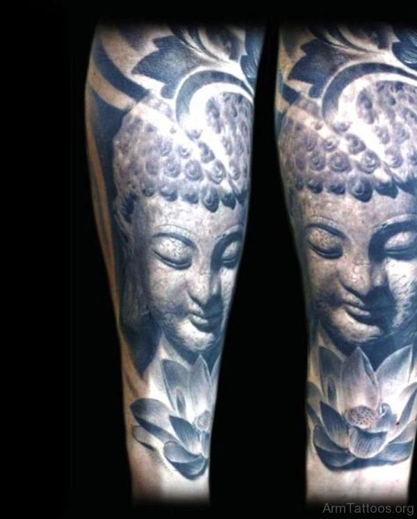 Buddha With Lotus Tattoo Design 