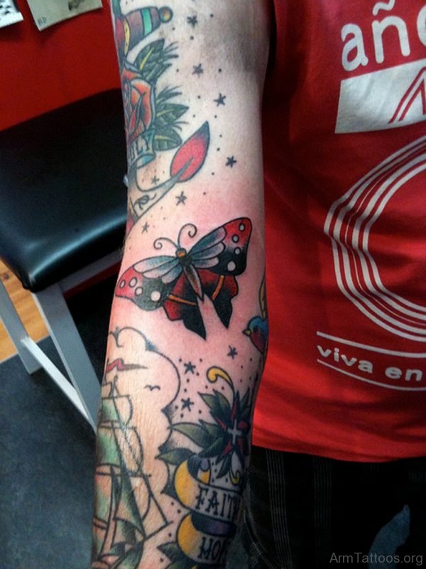 Butterfly Tattoo For Arm