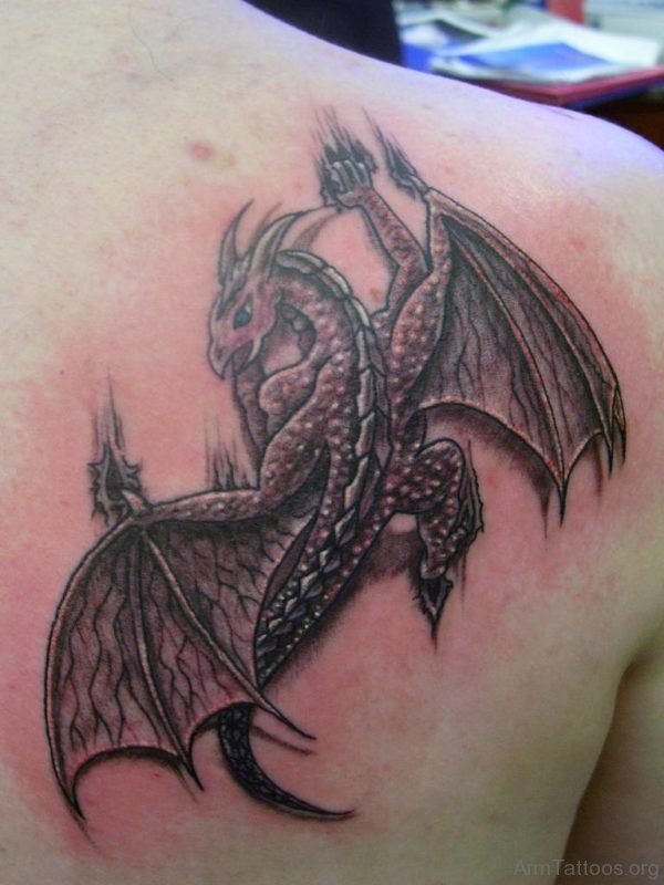 Celtic Dragon Tattoo On Shoulder