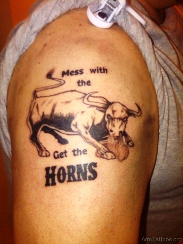 Classic Angry Bull Tattoo 