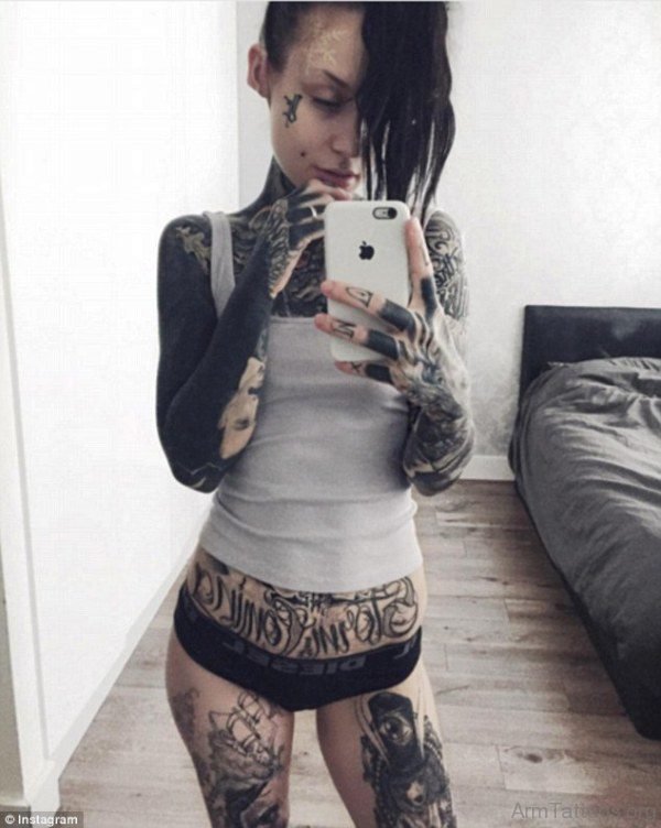 Classic Black Tattoo On Arm 