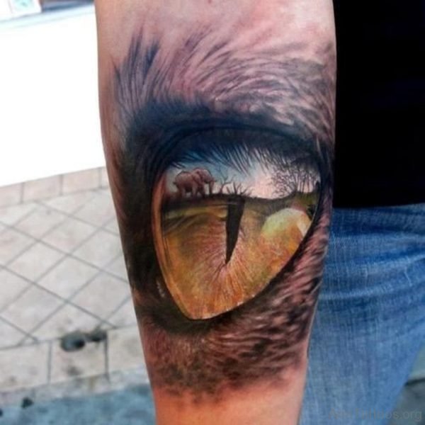 Classic Eye Tattoo On Arm 