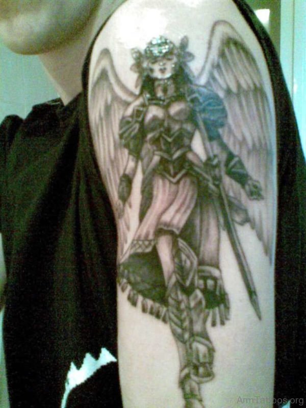 Classic Guardian Angel Tattoo Design