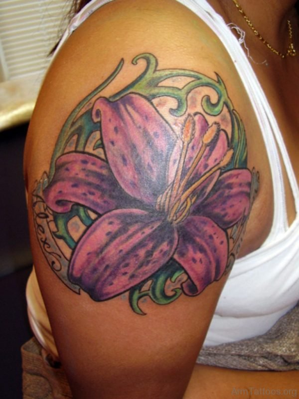 Classic Lily Flower Tattoo