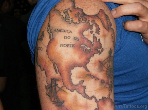 Classic Map Tattoo