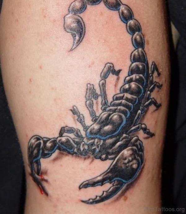 Classic Scorpion Tattoo On Shoulder 