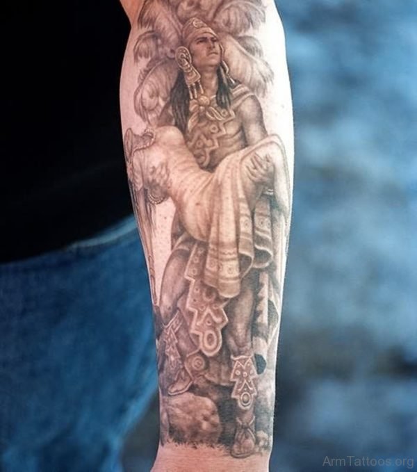 Classic Warrior Tattoo For Arm
