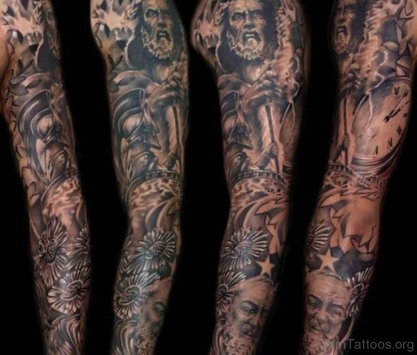 Classic Warrior Tattoo For Arm Image