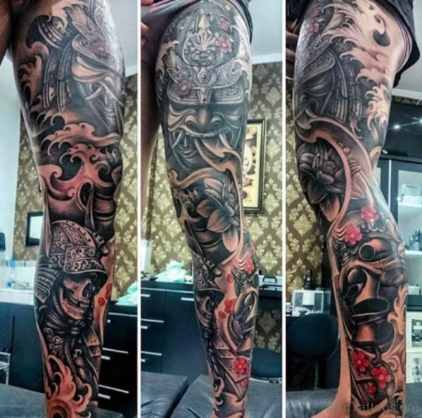 Classic Warrior Tattoo For Full Sleeve