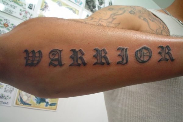 Classic Wording Tattoo 
