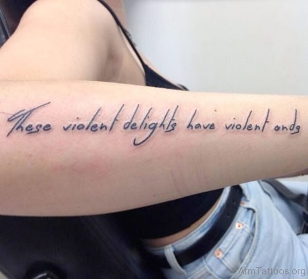 Classic Wording Tattoo Design