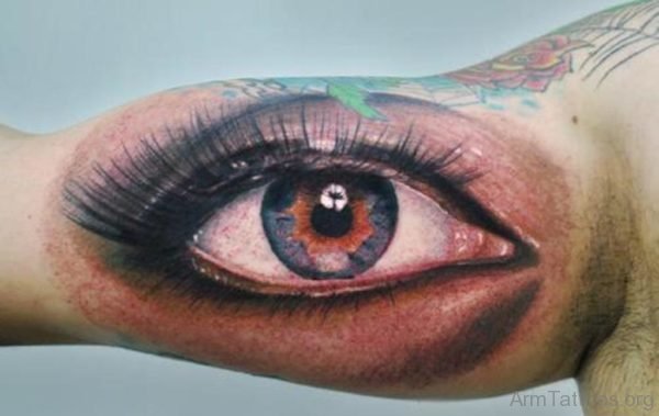 Classy Eye Tattoo On Arm 
