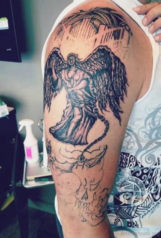 Classy Guardian Angel Tattoo
