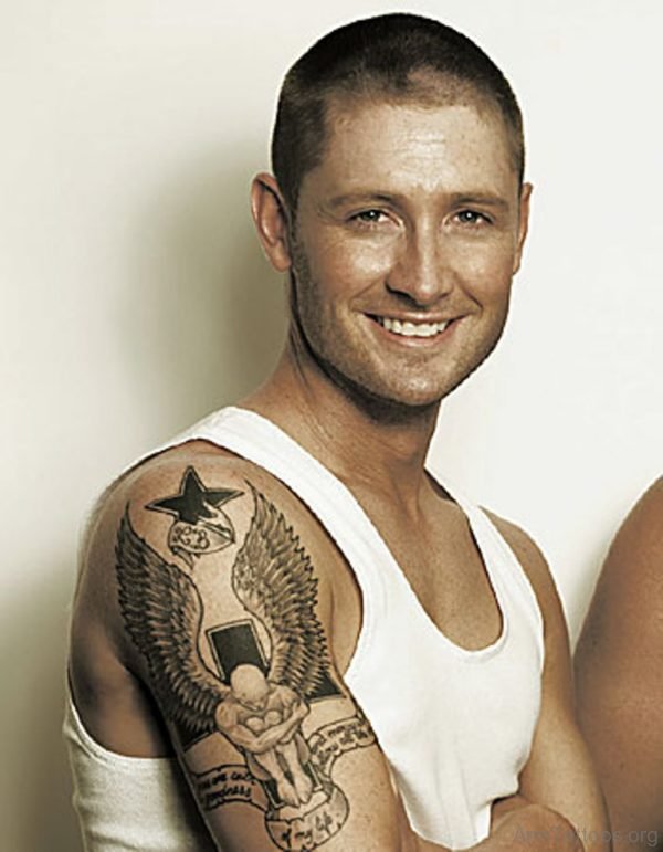 Celebrity Guardian Angel Tattoo