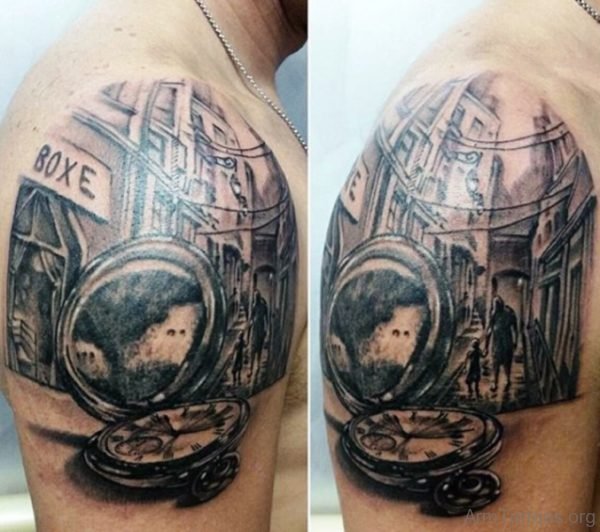 Clock Tattoo Design 