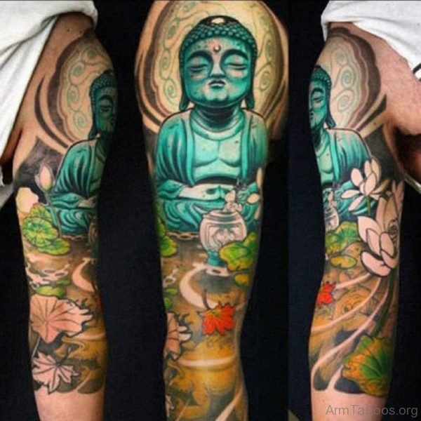 Colored Buddha Tattoo