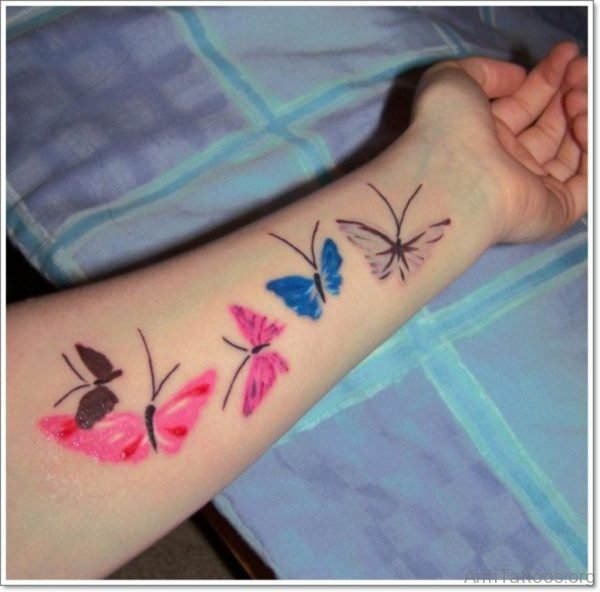 Colored Butterfly Tattoo