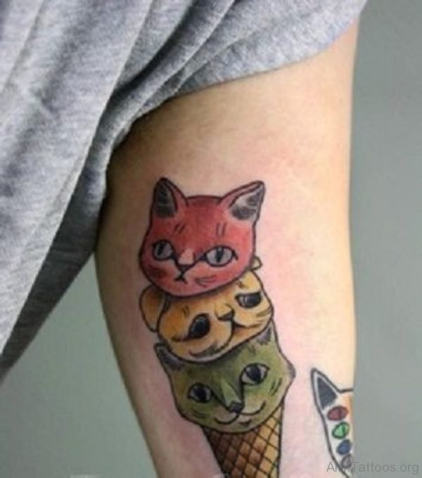Colored Cat Tattoo