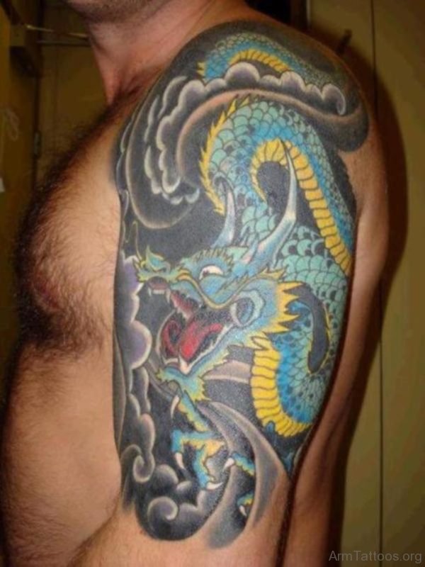 Colored Dragon Tattoo Design