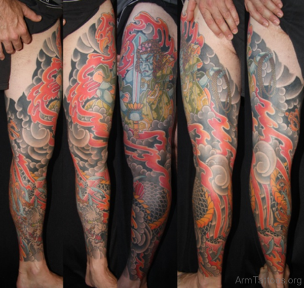 Colored Dragon Tattoo design
