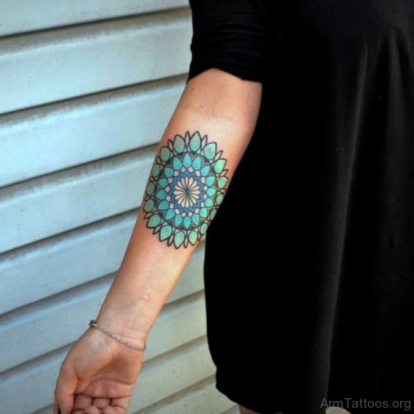 Colored Mandala Tattoo