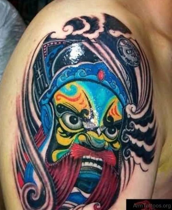 Colored Mask Tattoo