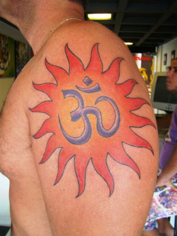 Colored Om Tattoo