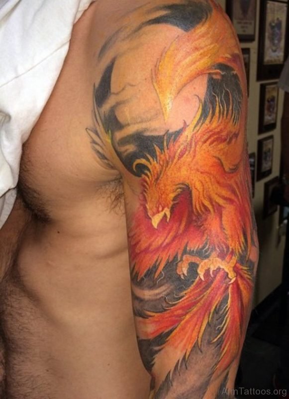Colored Phoenix Tattoo
