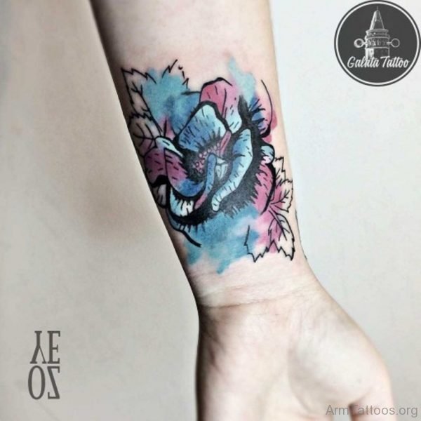 Colored Roe Tattoo Design 