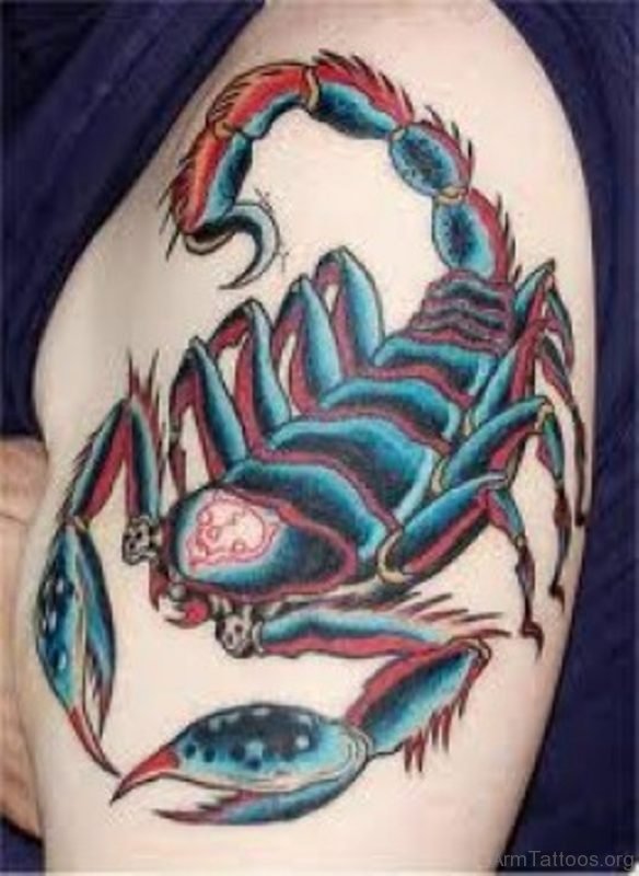 Colored Scorpion Tattoo 