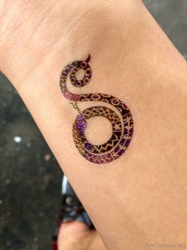 Colored Snake Tattoo 