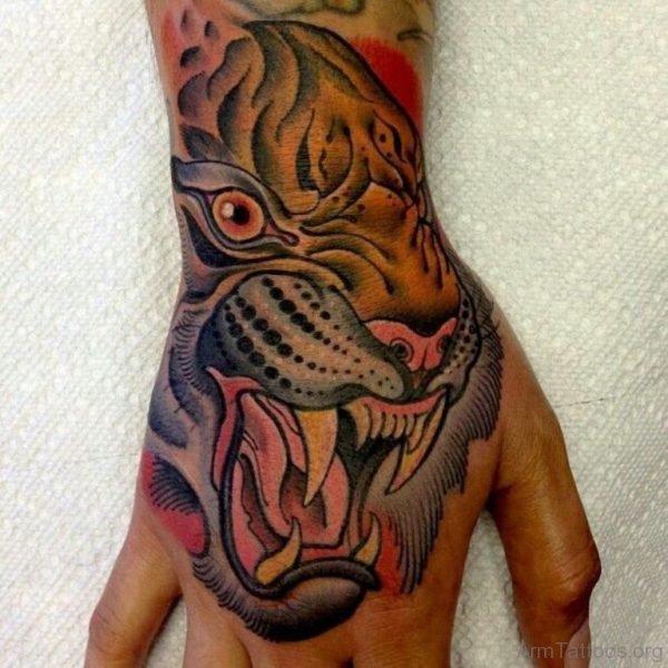 Colored Tiger Tattoo 