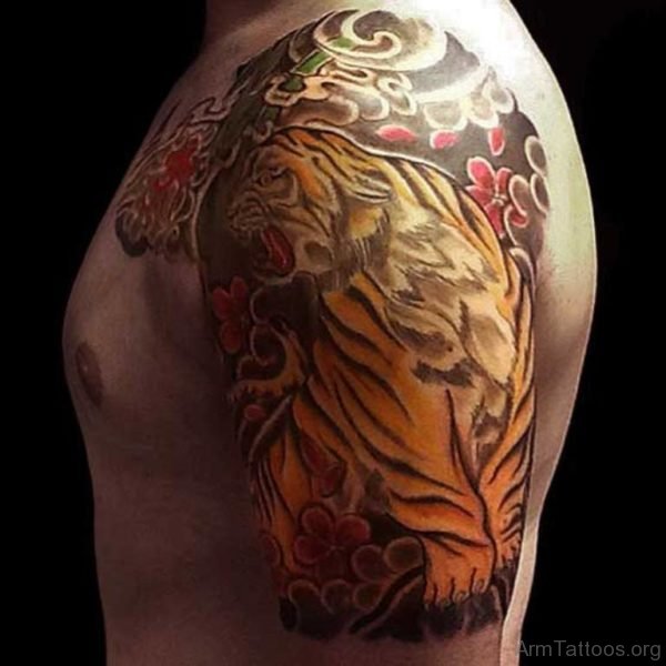 Colored Tiger Tattoo