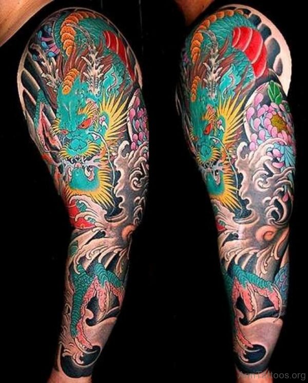 Colorful Dragon Tattoo
